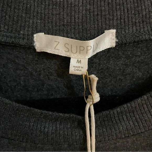 Z Supply Elle Dog Sweatshirt, Charcoal Grey, Size M - Picture 7 of 9